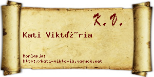 Kati Viktória névjegykártya
